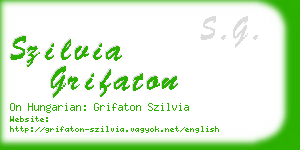 szilvia grifaton business card